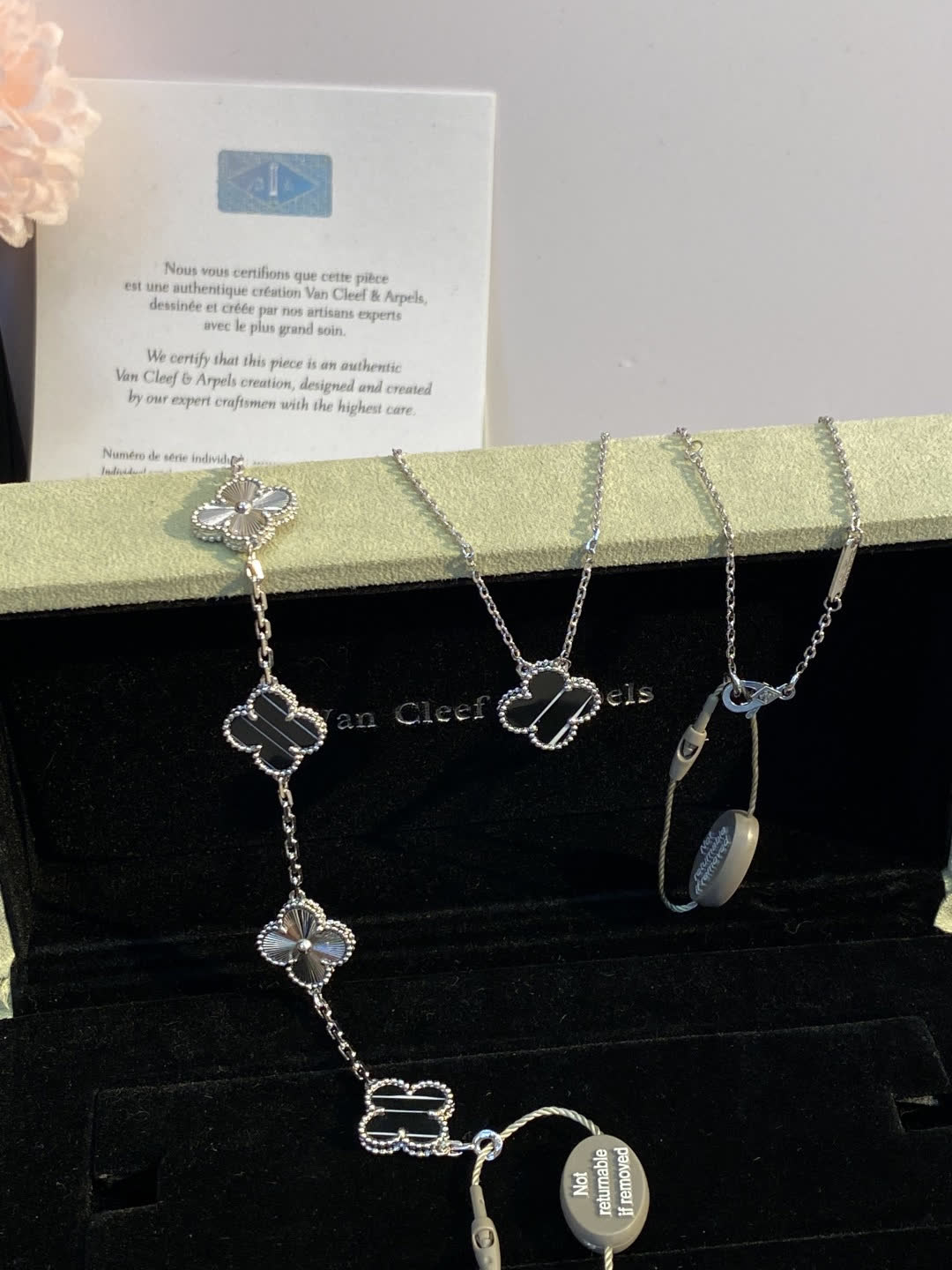 Van Cleef & Arpels Alhambra Silver Necklace Van Cleef & Arpels Alhambra Silver Necklace